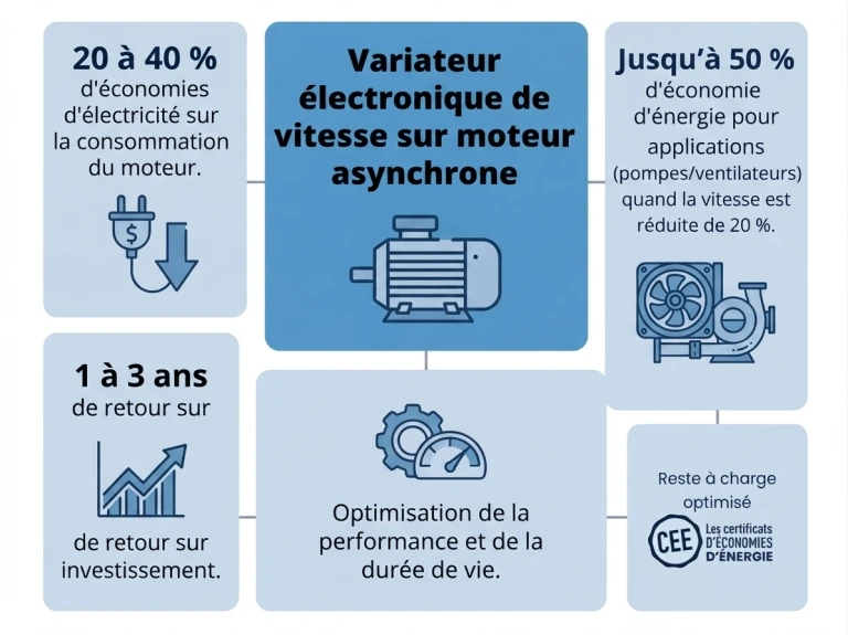 bénéfices variateur électronique de vitesse sur moteur asynchrone